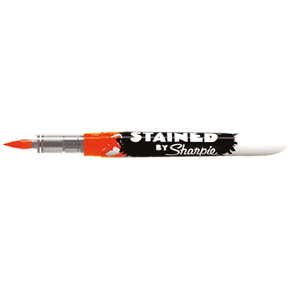 Sharpie Orange Fabric Marker, Brush Tip, Stained By Sharpie Sharpie Fabric Markers