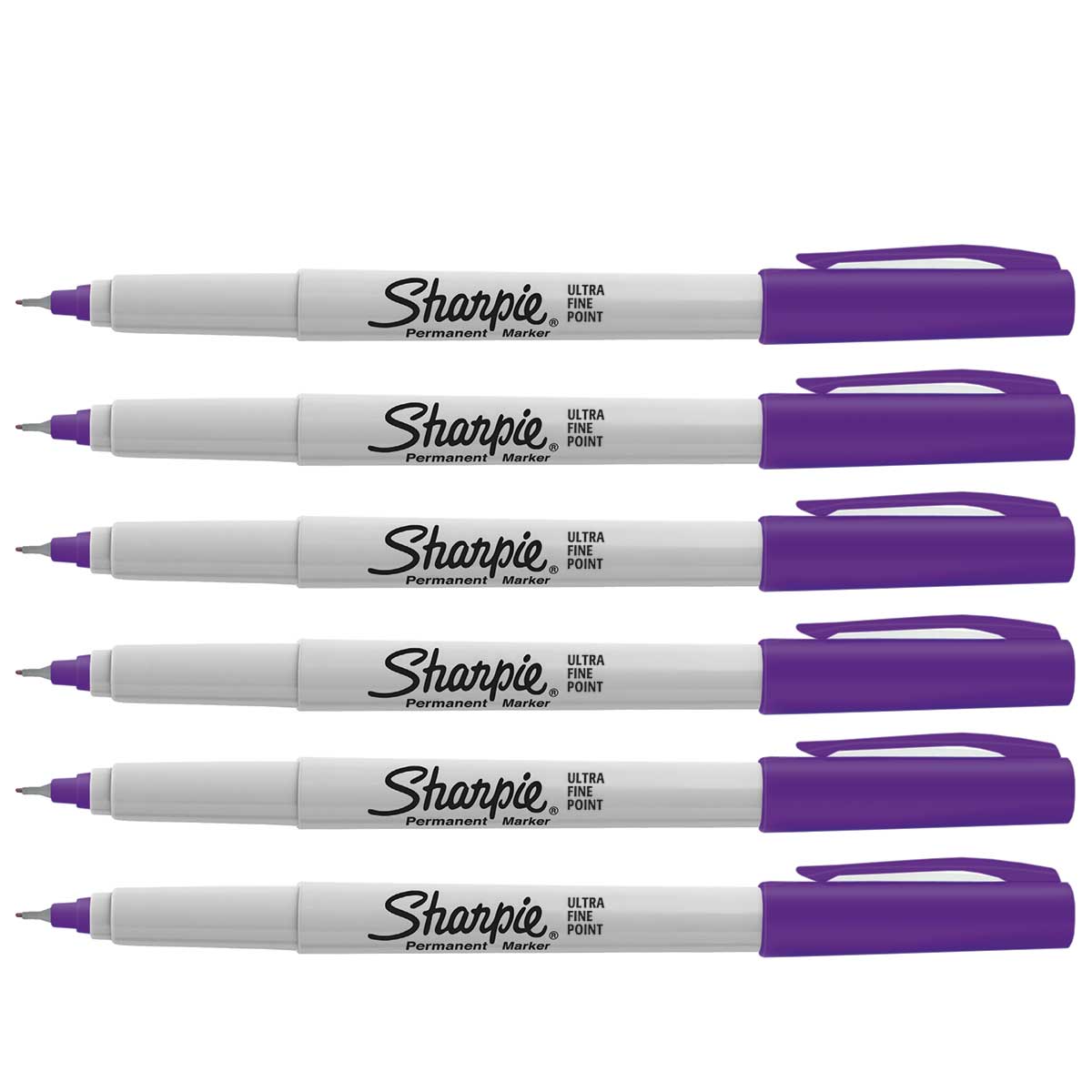 Sharpie Ultra Fine Point Purple Permanent Markers Pack of 6 Sharpie Markers