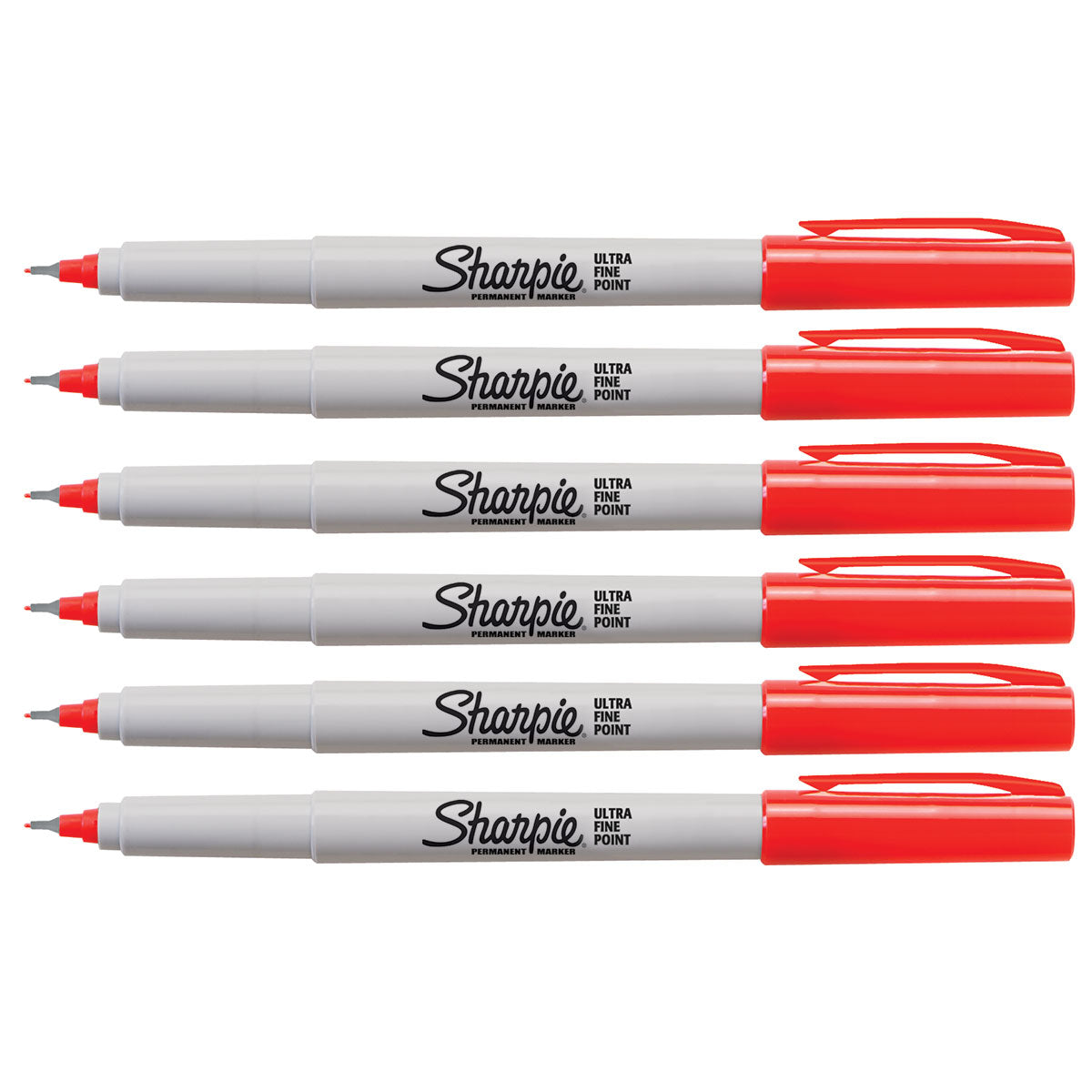 Sharpie Red Ultra Fine Markers Pack of 6 Sharpie Markers
