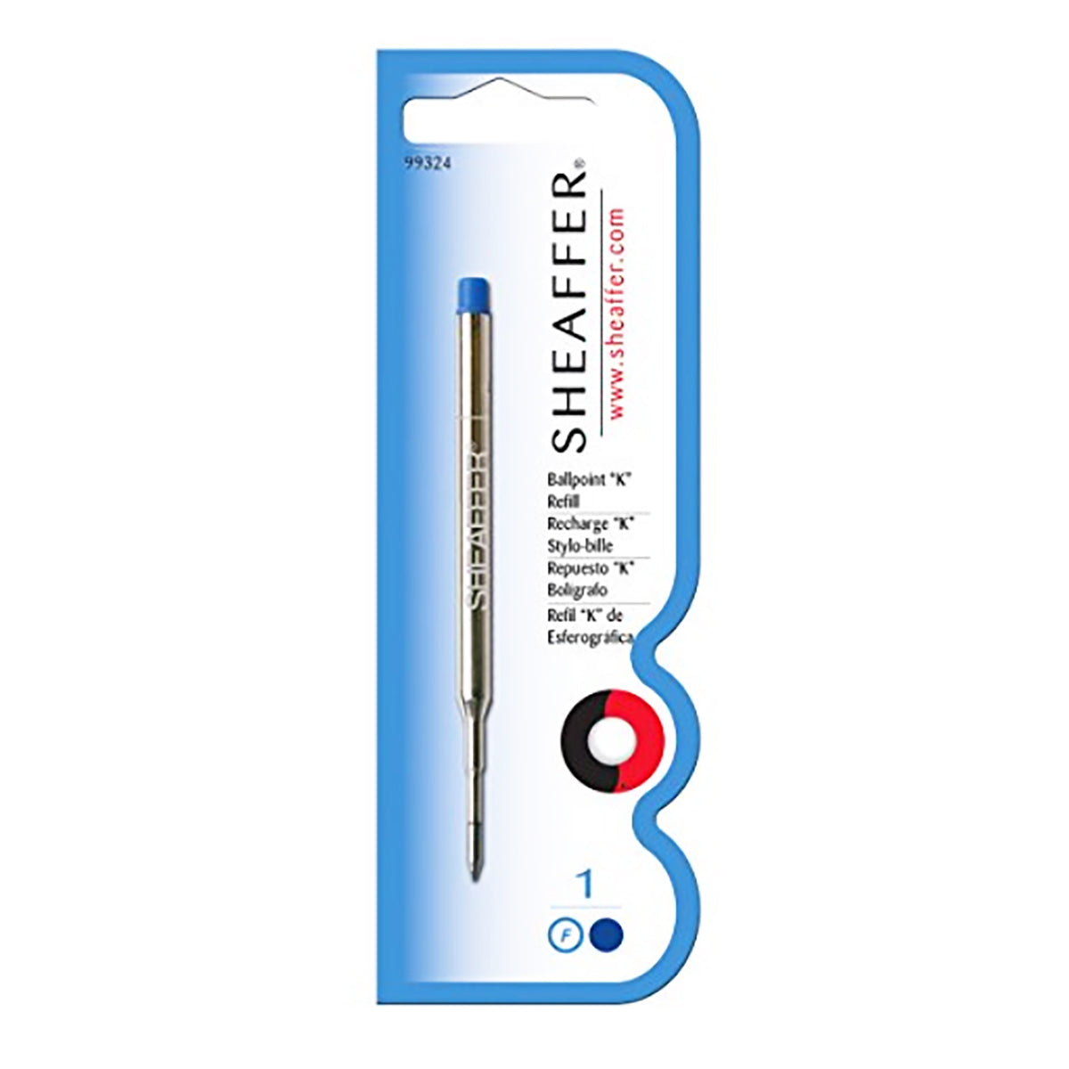Sheaffer Ballpoint K Style Refill, Blue Fine Ink - 99324  Sheaffer Fountain Pen Ink Cartridges