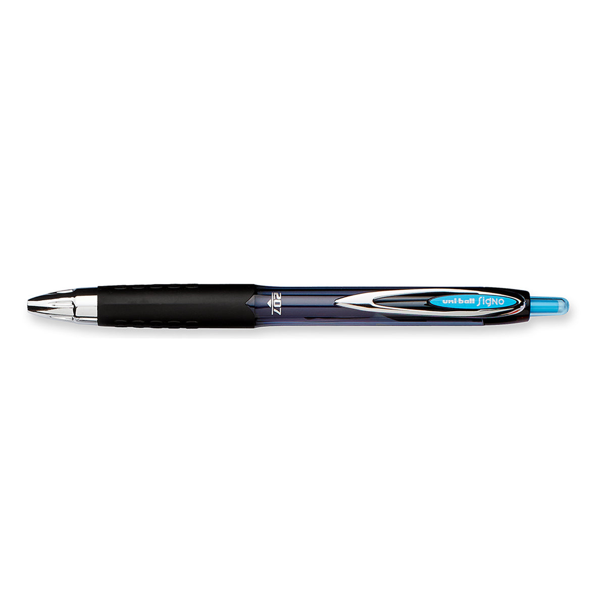 Uni Ball Signo 207 RT Light Blue Medium 0.7mm Retractable Gel Ink Pen Uni-Ball Gel Ink Pens