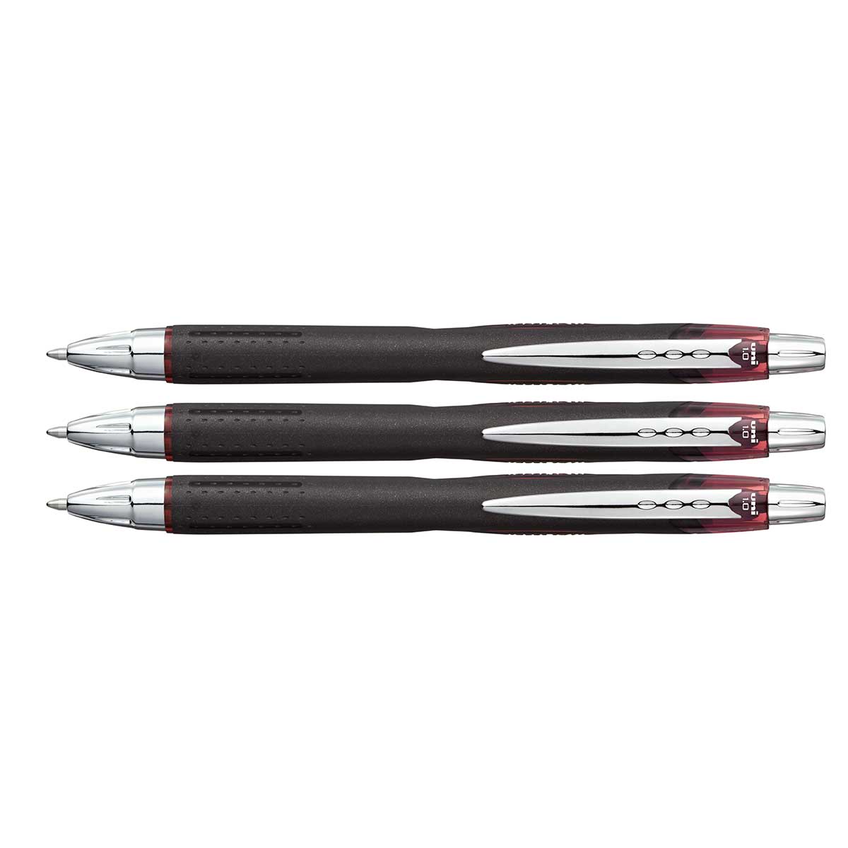 Uni Ball Jetstream BLX 1.0mm Bold Red/Black Retractable Gel Ink Pen, Pack of 3 1858849 Uni-Ball Gel Ink Pens