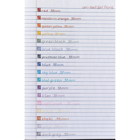 Uni Ball Signo DX .38 mm Khaki Ink, Ultra Micro Gel Pen  Uni-Ball Gel Ink Pens