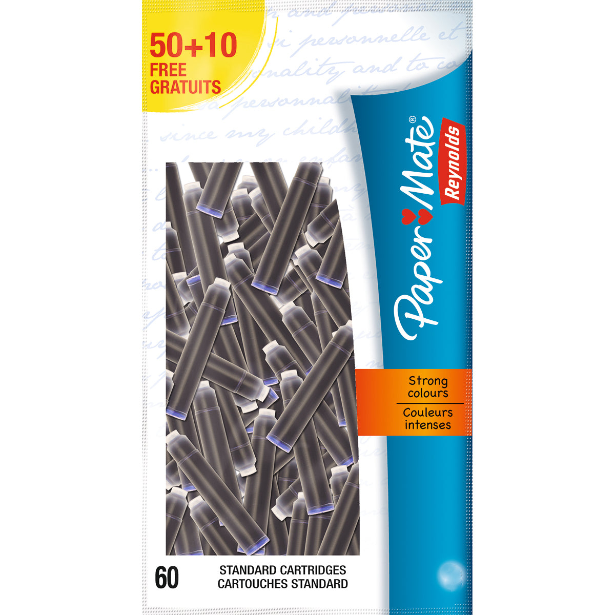 Paper Mate Universal Fountain Pen Ink Cartridges Blue Pack Of 60 Paper Mate Fountain Pen Ink Cartridges