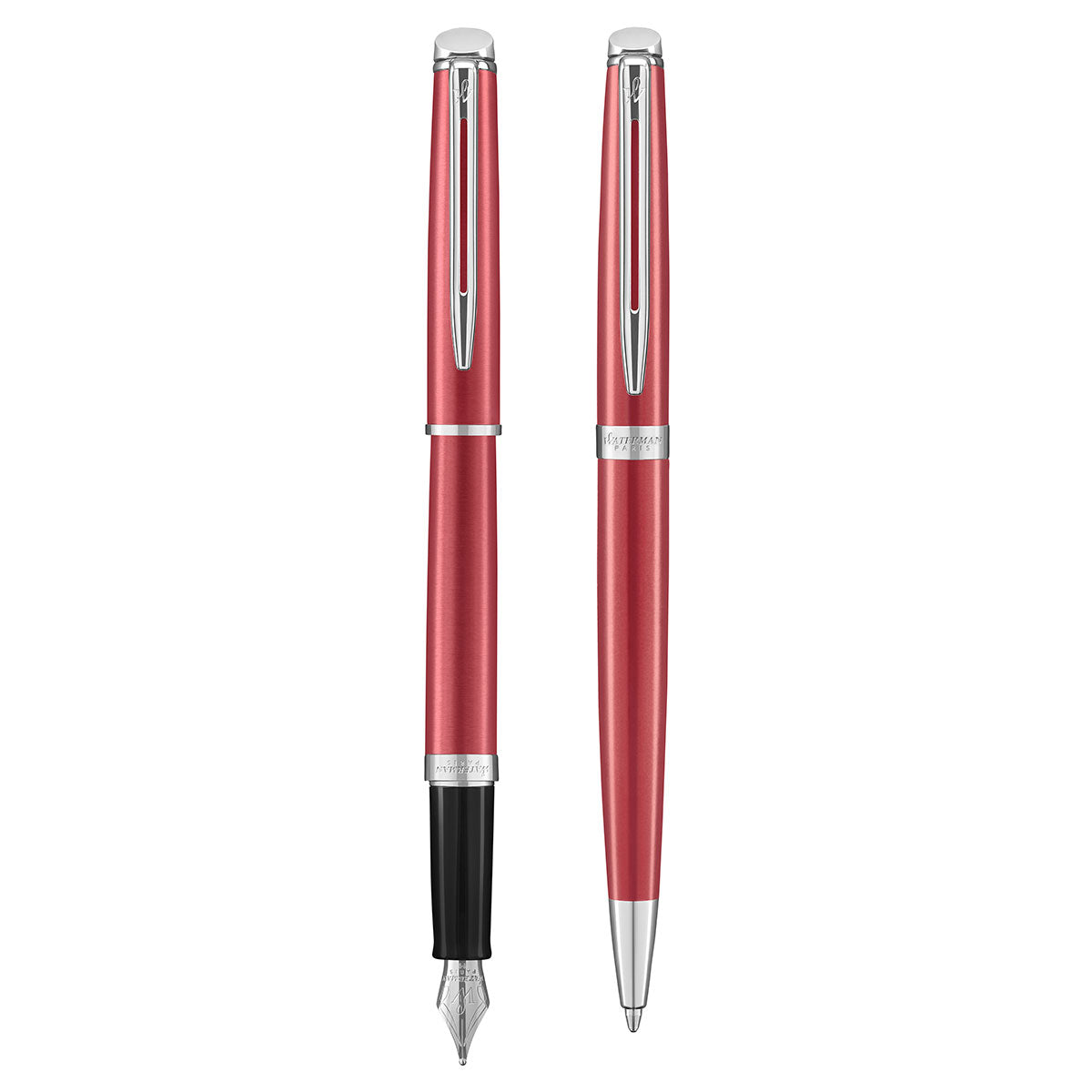 Waterman Hemisphere Coral Pink Fountain Pen and Ballpoint Pen Set Waterman Fountain Pens