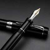 PARKER Duofold Centennial Fountain Pen, Classic Black with Palladium Trim, Medium