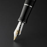 PARKER Duofold Centennial Fountain Pen, Classic Black with Palladium Trim, Medium