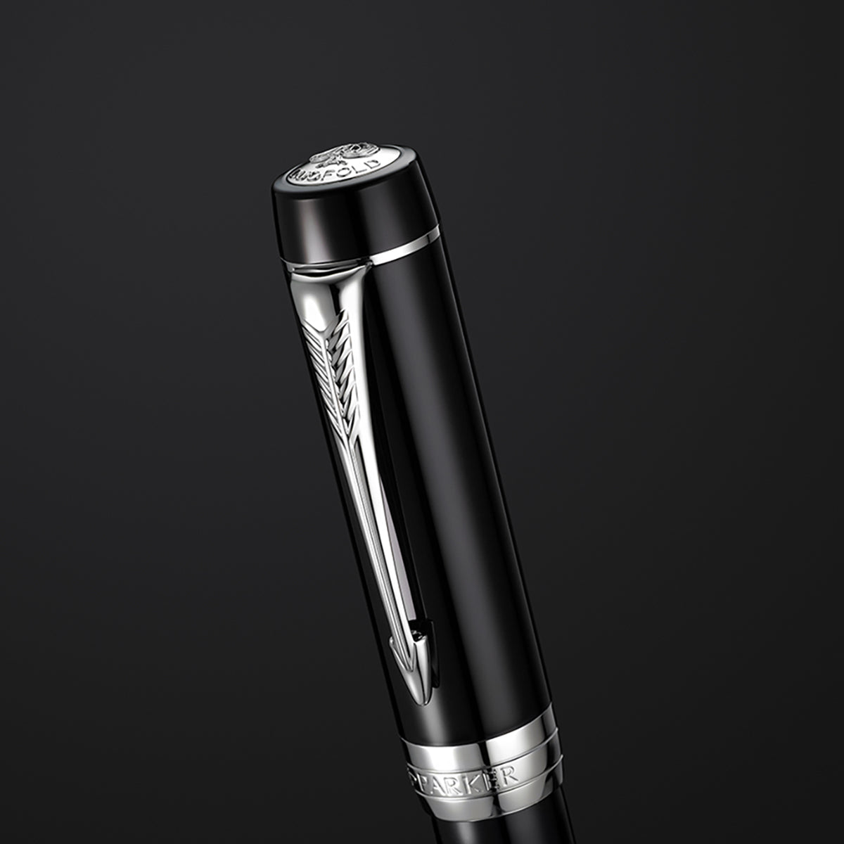 PARKER Duofold Centennial Fountain Pen, Classic Black with Palladium Trim, Medium
