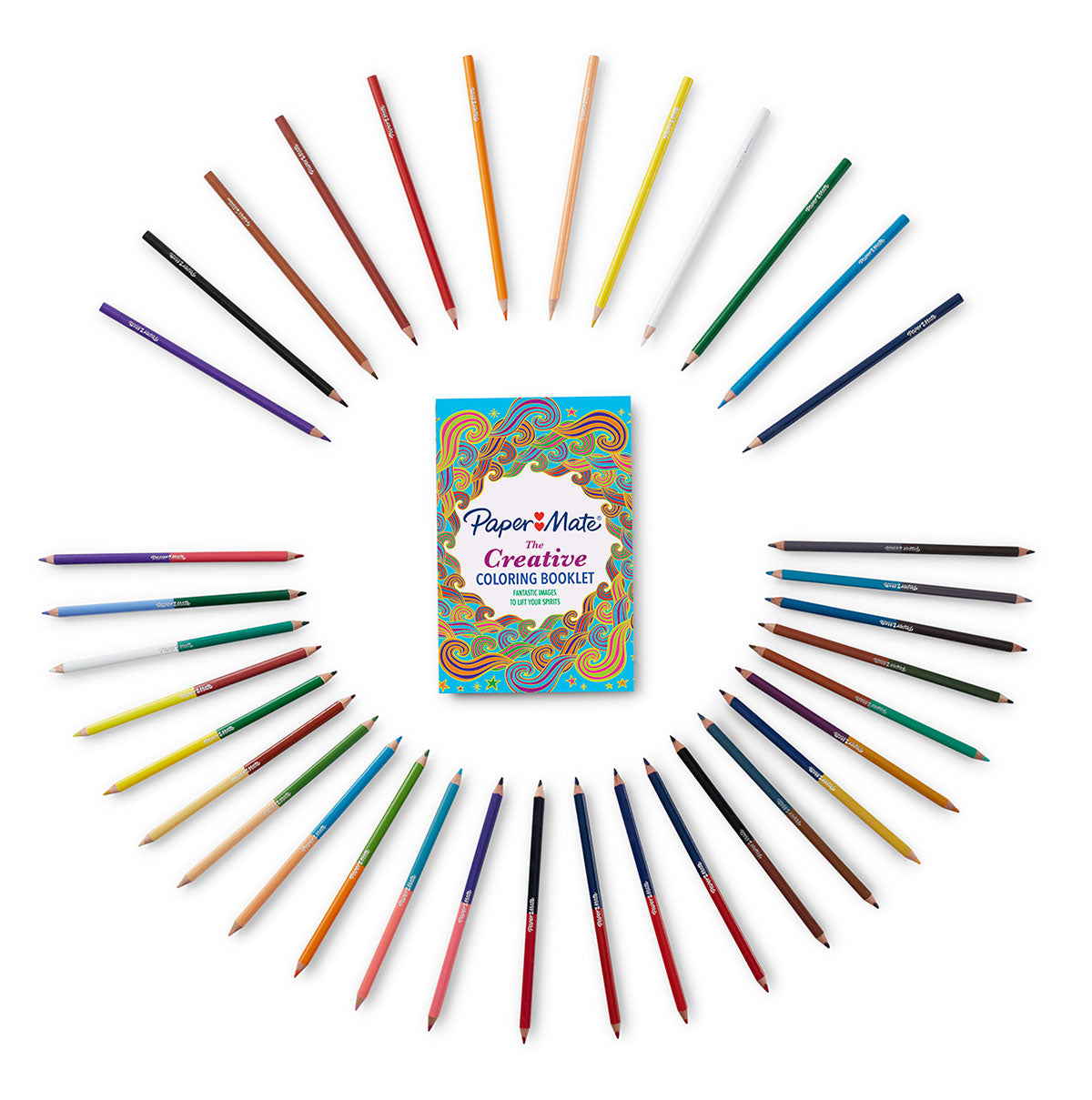 Papermate 36 Colored Pencils and Coloring Booklet Kit