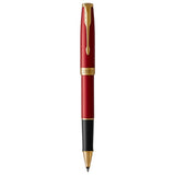 Parker Sonnet Red Gold Trim Rollerball Pen 1931475