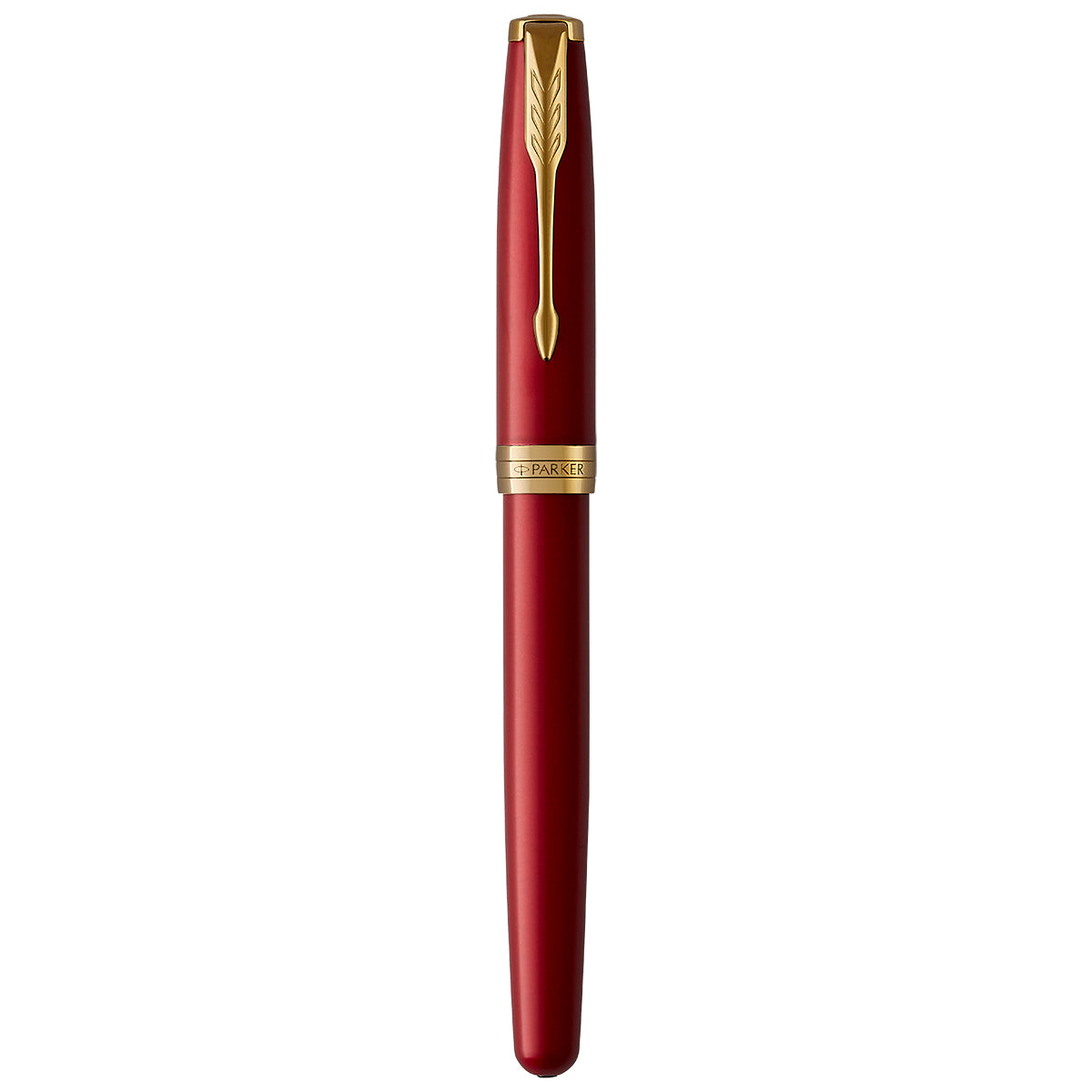Parker Sonnet Red Gold Trim Rollerball Pen 1931475