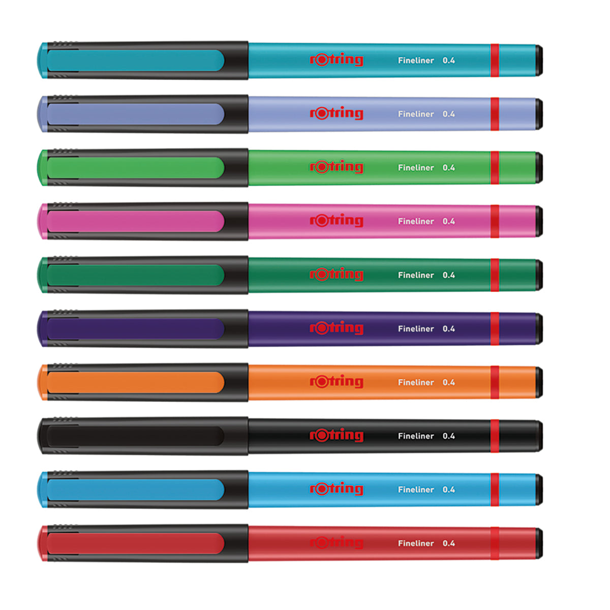 rOtring Liner Fineliner Pens Colouring Multicolor 0.4 mm 10 Count 2166220