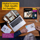Prismacolor Technique, Art Supplies and Digital Art Lessons, Animal Drawings Set, Level 3