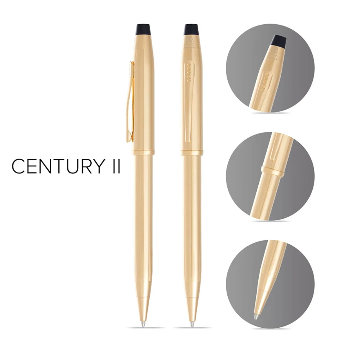 Cross Century II 23KT Gold Plated Ballpoint Pen AT0082WG-161