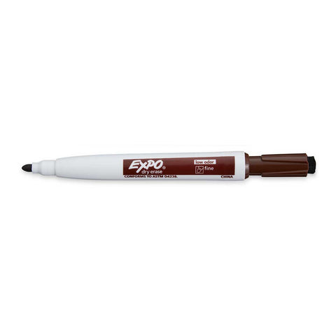 Expo Magnetic Dry Erase Brown Markers With Eraser On Cap Fine Tip