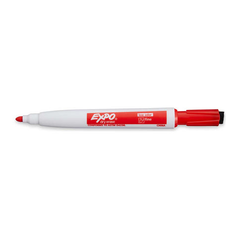 Expo Magnetic Dry Erase Red Markers With Eraser On Cap Fine Tip