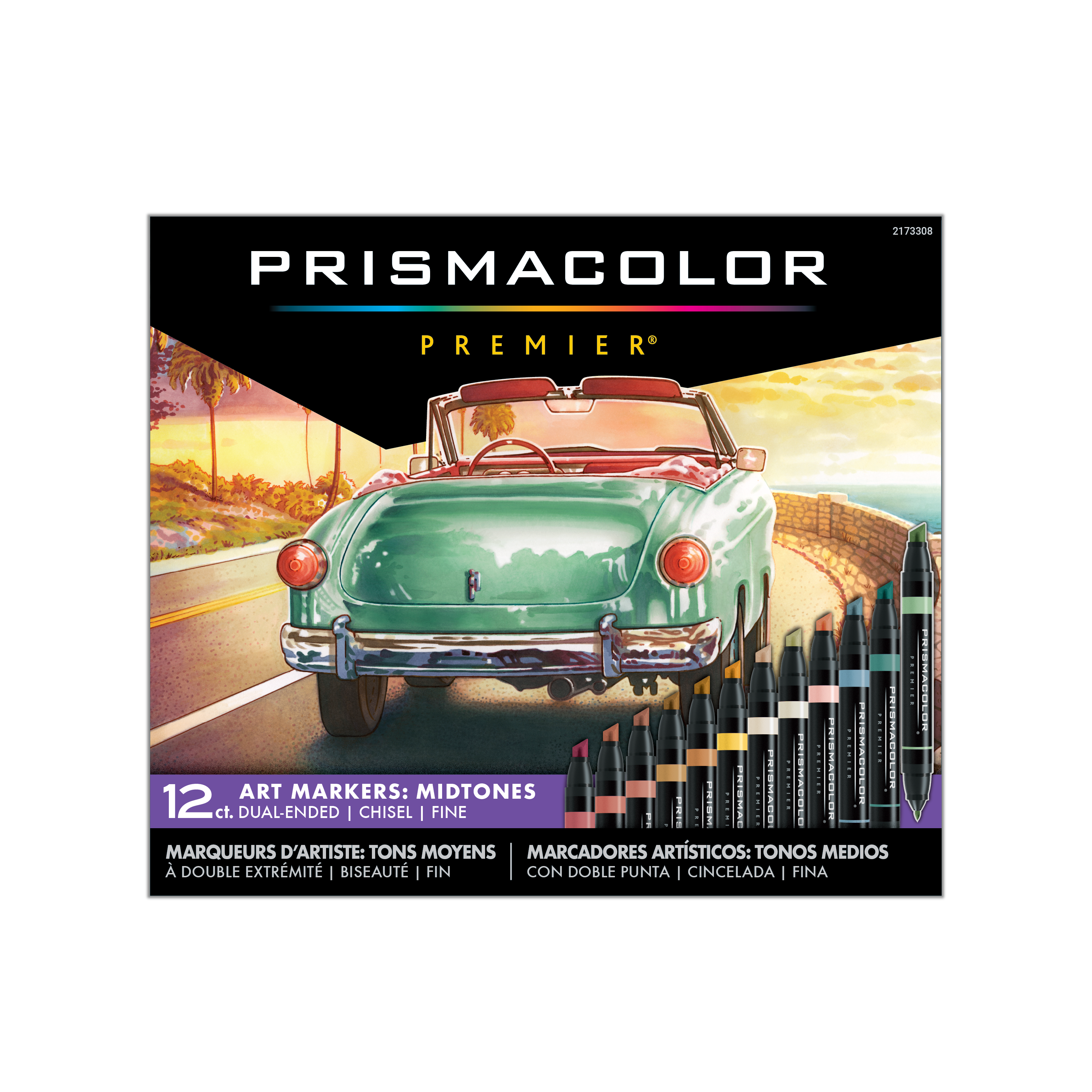 Prismacolor Premier Midtone art Markers Set of 12 Dual Ended