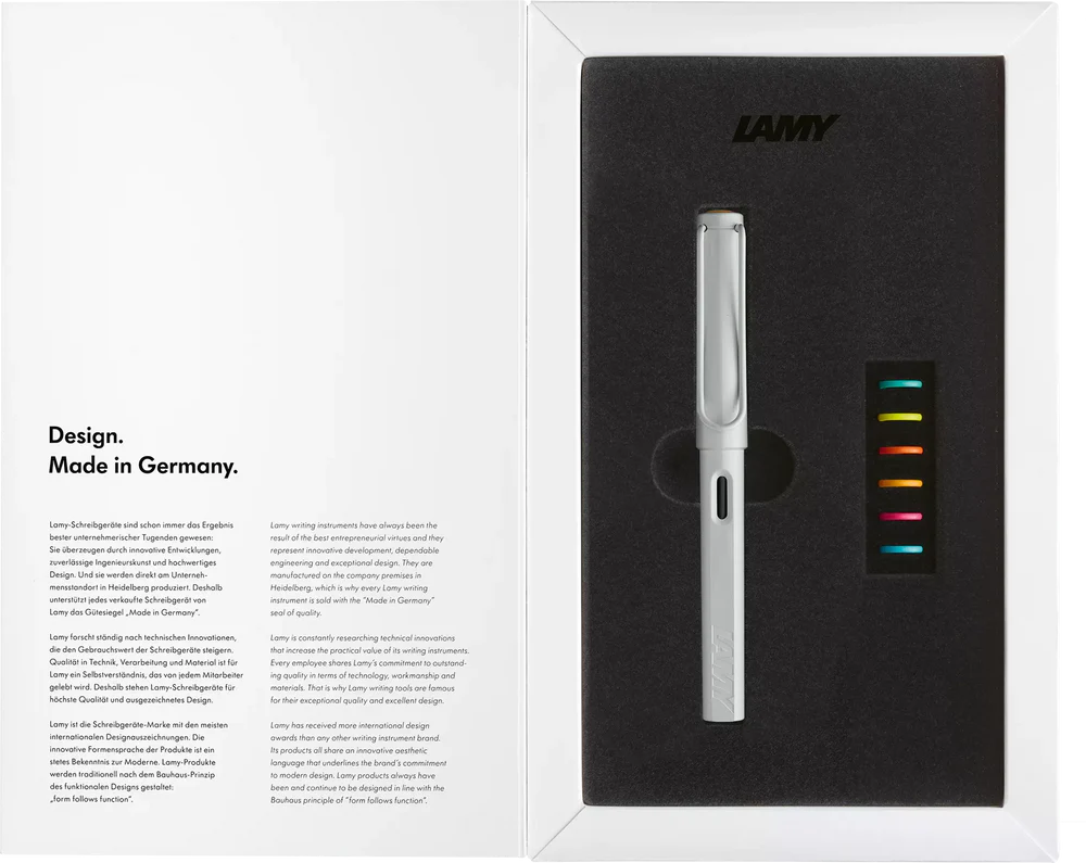 Lamy Safari Multicolor Set white 6 Rings Medium Pt 0B1