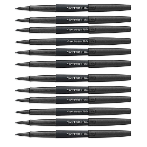 Papermate Flair Metallic Charcoal Felt Tip Pen Pack of 12  Paper Mate Felt Tip Pen