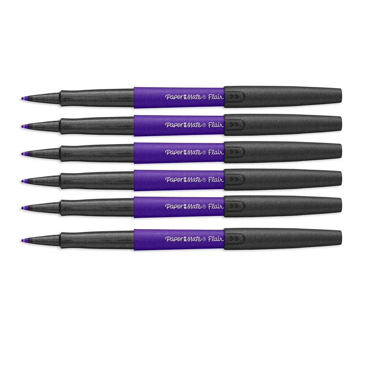 Papermate Flair Metallic Amethyst Felt Tip Pen Medium Pack of 6