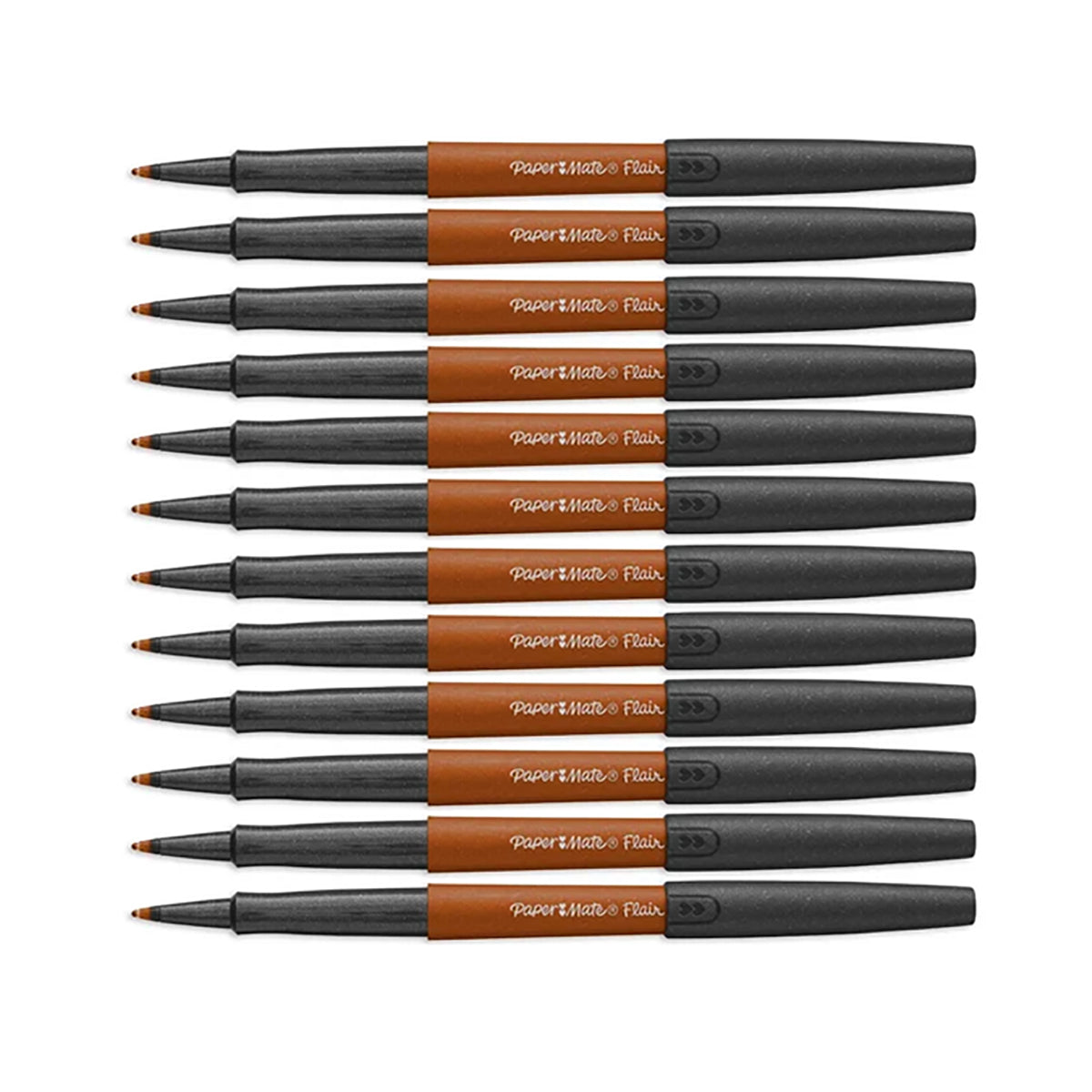 Paper Mate Flair Metallic Bronze Felt Tip Pens Pack of 12