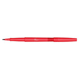 Paper Mate Flair Dual Tip Red, Brush and 0.7mm Felt Tip Pen