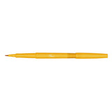 Paper Mate Flair Dual Tip Marigold, Brush and 0.7mm Felt Tip Pen