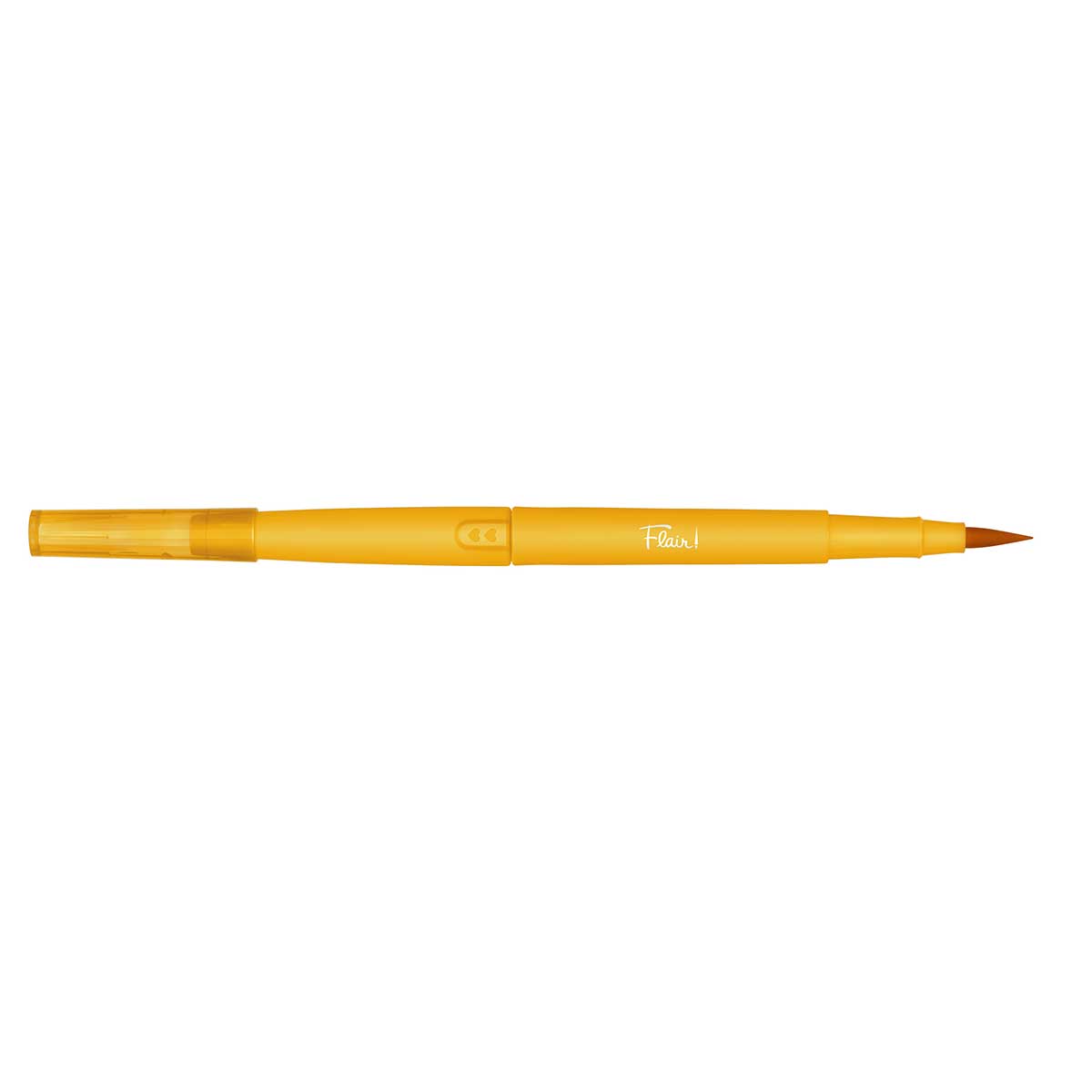 Paper Mate Flair Dual Tip Marigold, Brush and 0.7mm Felt Tip Pen