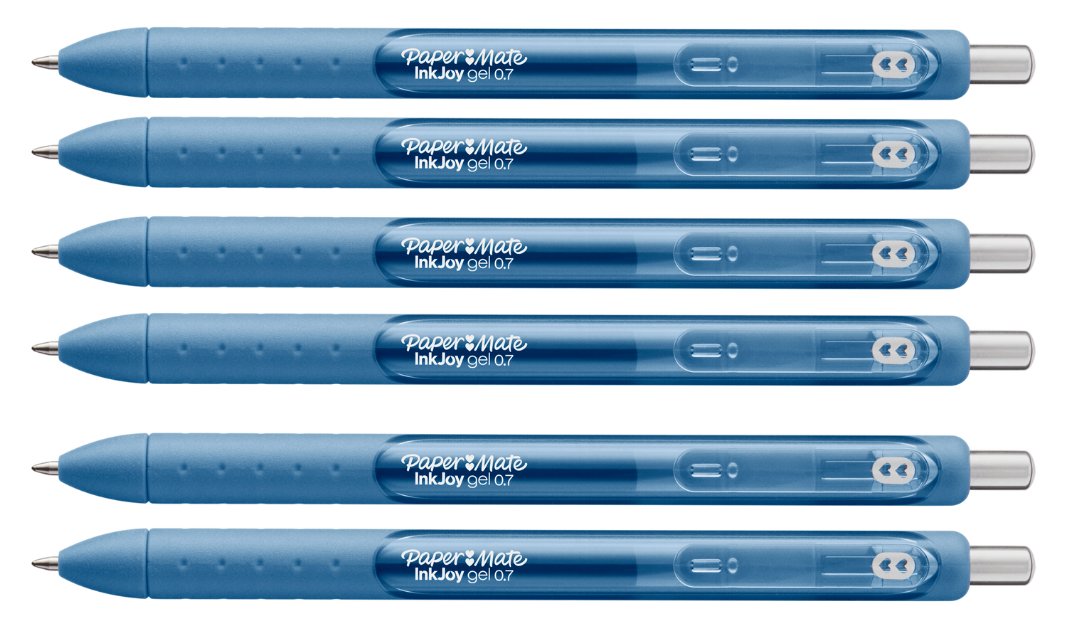 Papermate Inkjoy Gel Slate Blue Medium Retractable 6 Count
