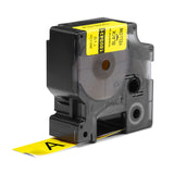 Dymo Rhino Industrial Label Tape Yellow on Black 1 Inch 1805431