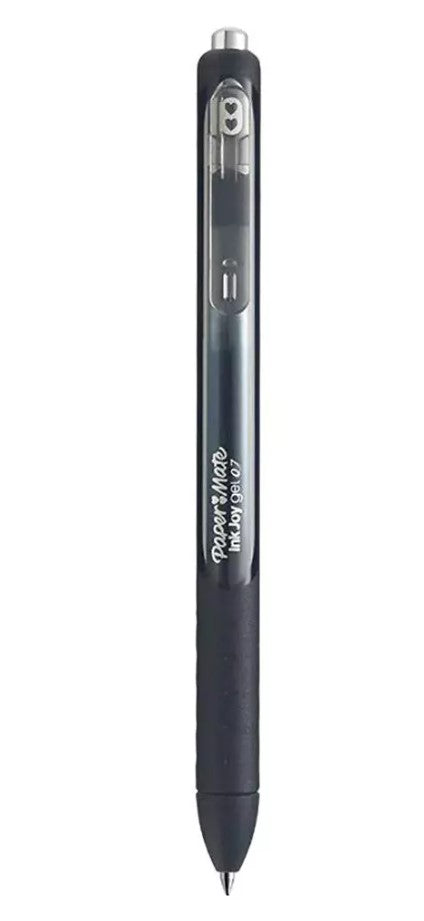 Paper Mate Inkjoy Gel Black Pen Medium Point 0.7 MM Retractable Pack of 6
