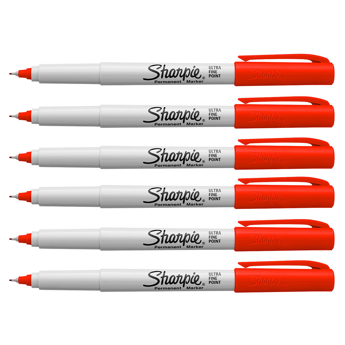 Sharpie Ultra Fine Markers Racey Red Pack Of 6