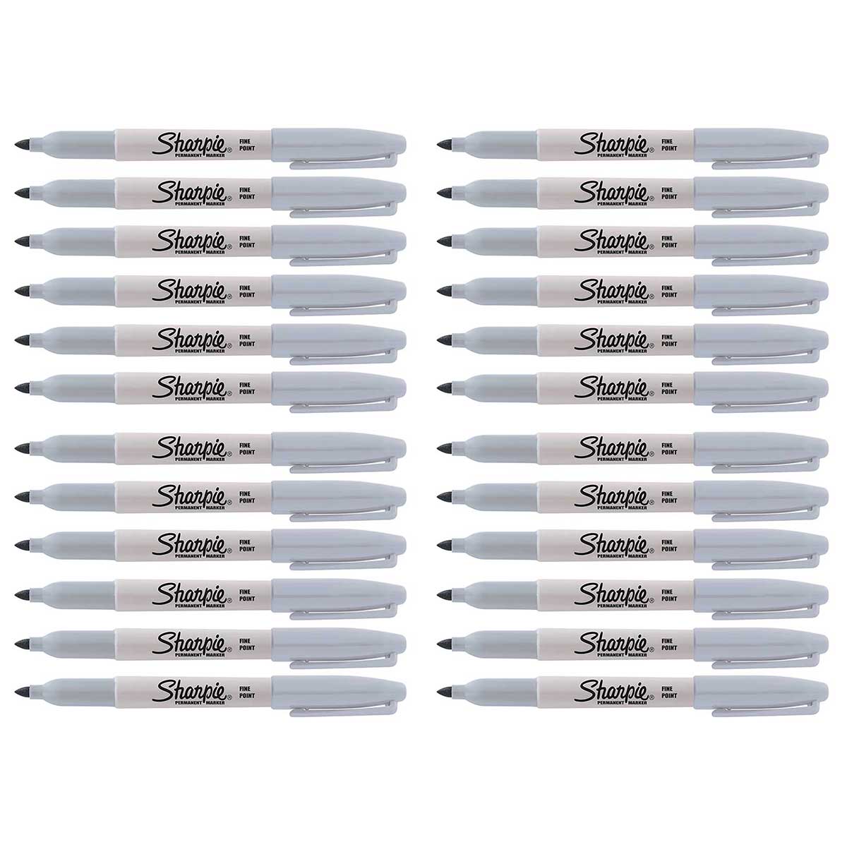 Sharpie Light Grey Markers Bulk Pack of 24, Fine Point Grey Permanent ...