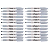 Sharpie Light Grey Markers Bulk Pack of 24, Fine Point Grey Permanent Markers