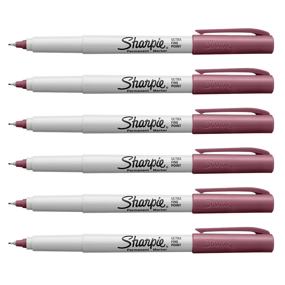 Sharpie Glam Pop Dusty Rose Ultra Fine Markers Pack Of 6