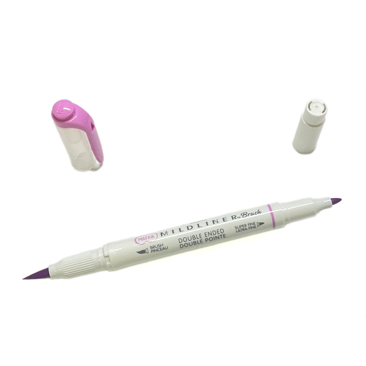 Zebra Mildliner Highlighter Magenta Double Ended Brush and Fine