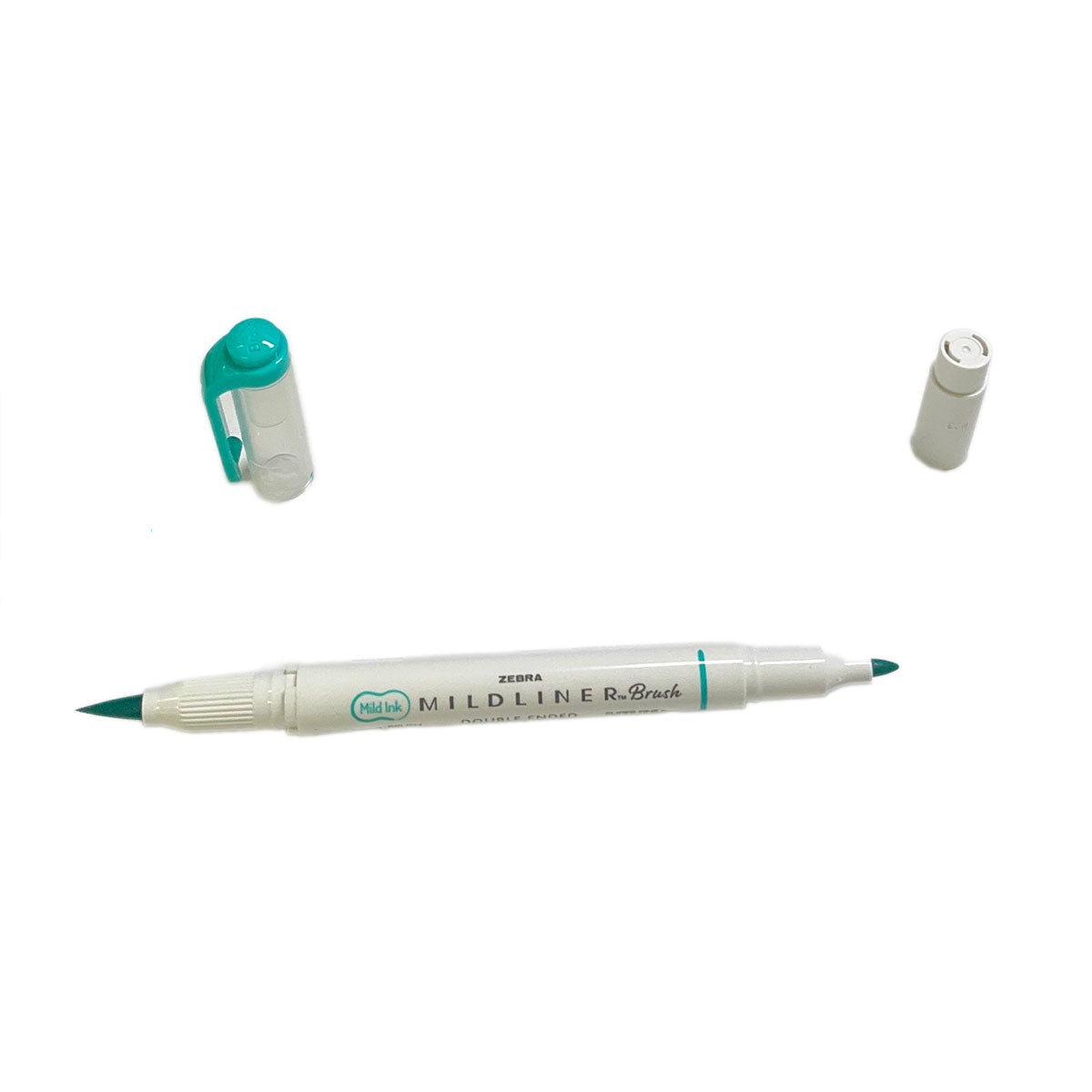 Zebra Mildliner Highlighter Summer Green Double Ended Brush and Fine