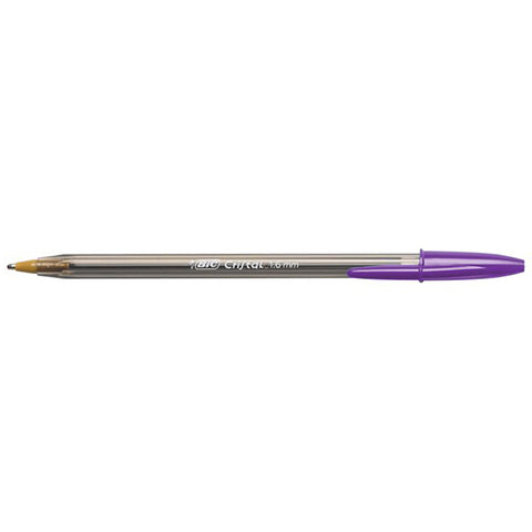 Bic Crystal 1.6MM Purple Ballpoint Pen (Purple Ink)