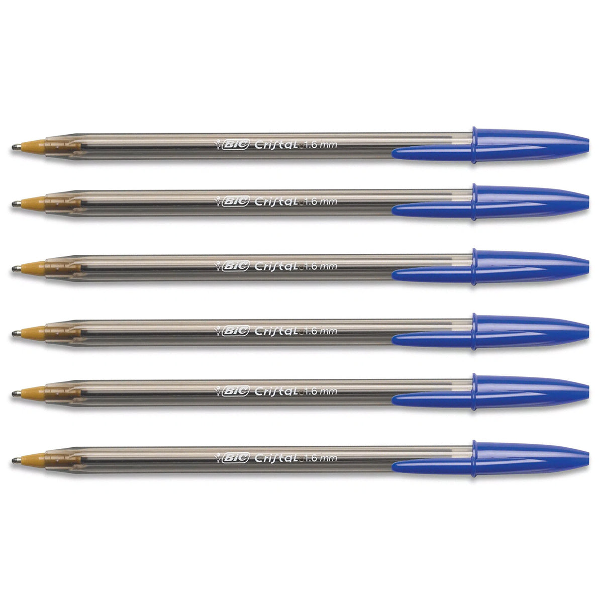 Bic Crystal Xtra Bold 1.6MM Blue Ballpoint Pens (Blue Ink) Pack of 6  Bic Ballpoint Pen