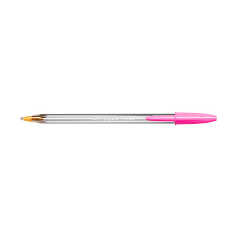 Bic Crystal 1.6MM Pink Ballpoint Pen ( Pink Ink)