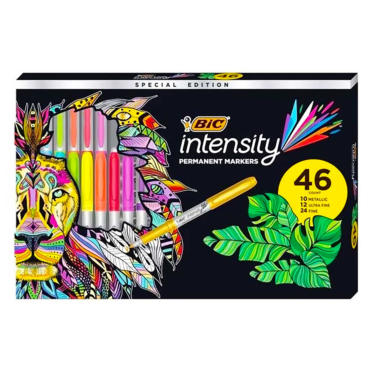 Bic Marker for Adult Coloring Set of 46, 24 Fine, 12 Ultra Fine, 10 Metallic Fine