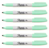 Sharpie Fine Point Mint Permanent Marker, Pack Of 6
