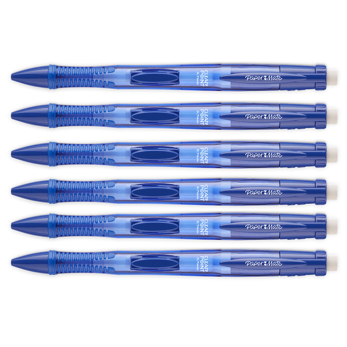 Papermate Clearpoint Colored Blue Lead Pencil 0.7mm With Eraser (Blue