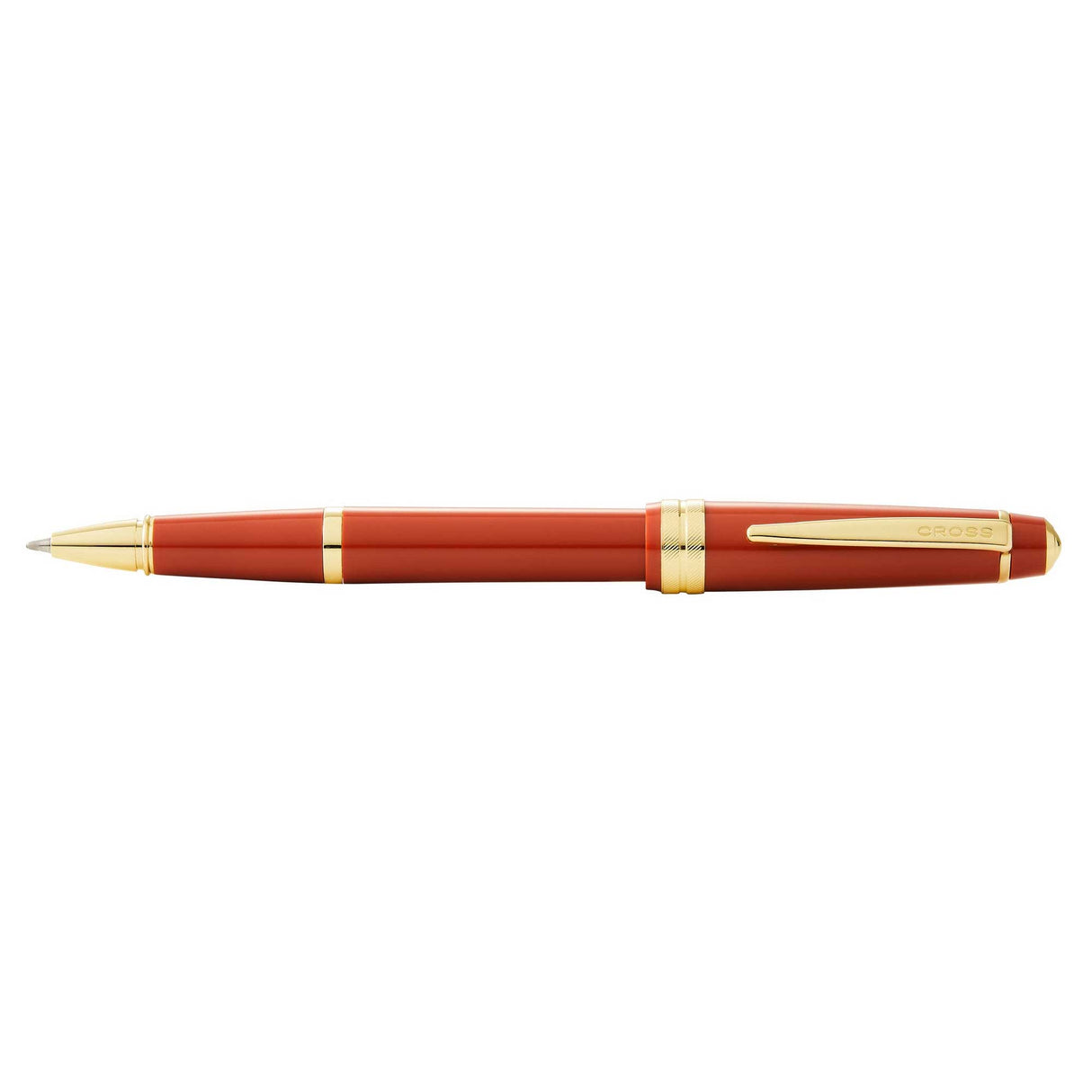 Cross Bailey Light Polished Amber Resin and Gold Tone Rollerball Pen AT0745-13
