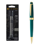 Cross Bailey Light Green and Gold Ballpoint Pen + 2 Black Medium Refills