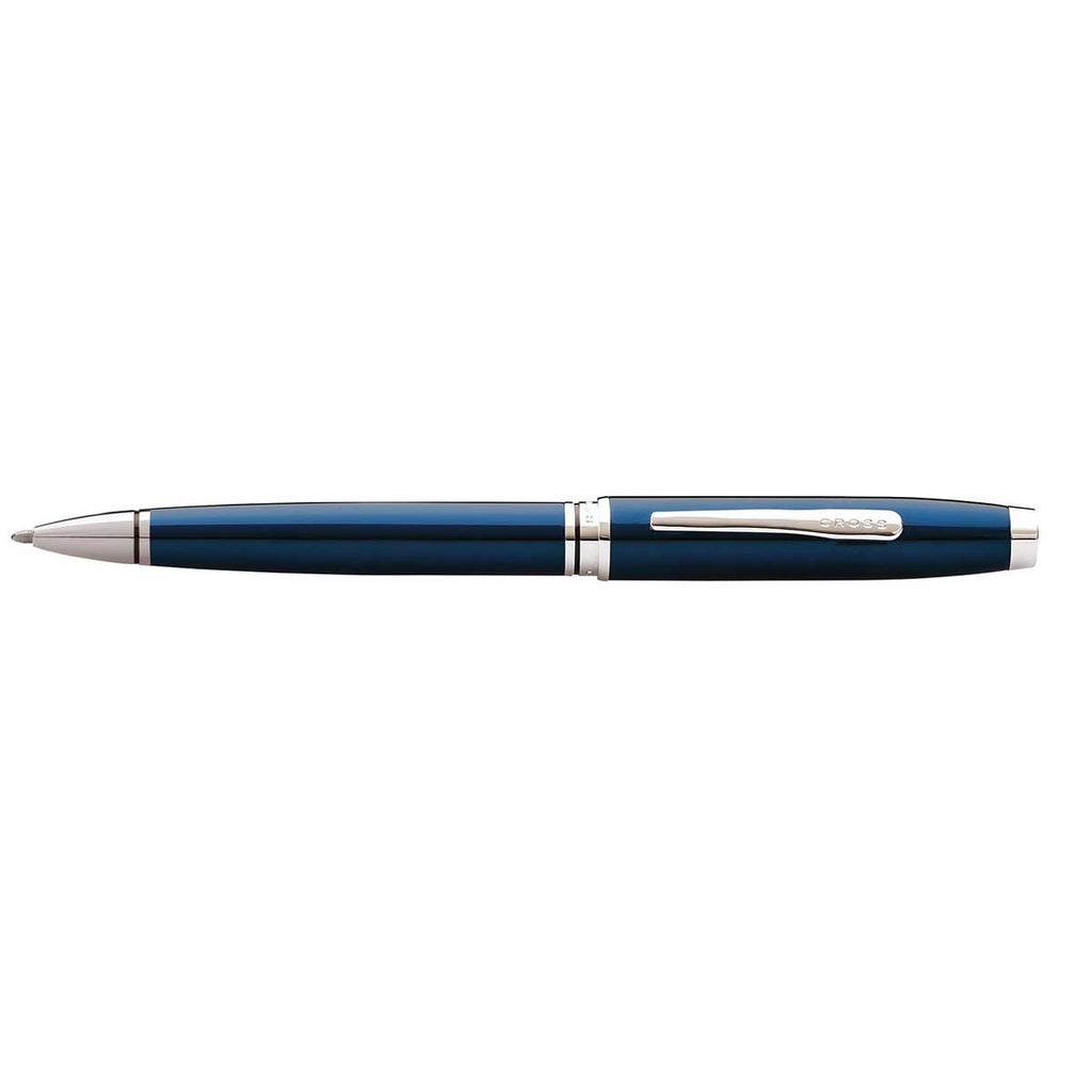 Cross Coventry Blue Lacquer Chrome Trim Ballpoint Pen AT0662-9  Cross Fountain Pens