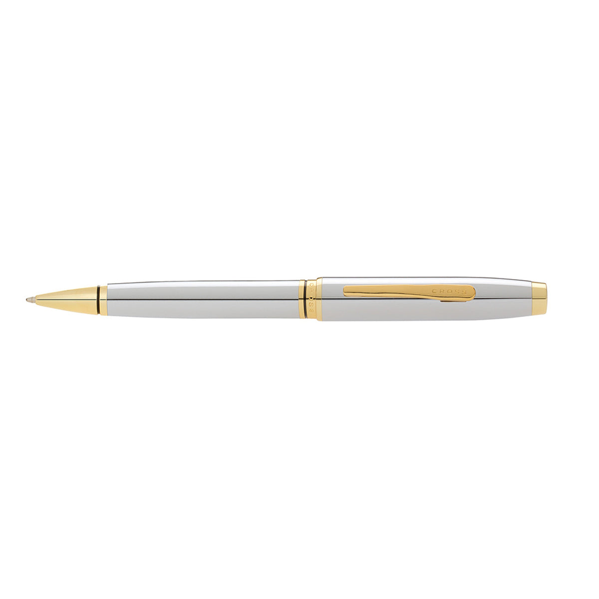 Cross Coventry Pen Ballpoint Polished Chrome Gold Trim AT0662-2  Cross Fountain Pens