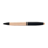 Cross Calais Brushed Rose Gold Plate Black Lacquer Ballpoint Pen