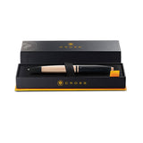 Cross Calais Brushed Rose Gold Plate Black Lacquer Ballpoint Pen