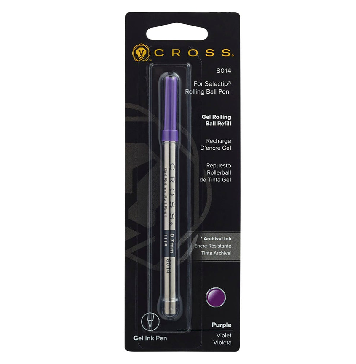 Cross Rollerball Refill Purple Gel Ink 8014  Cross Rollerball Refills